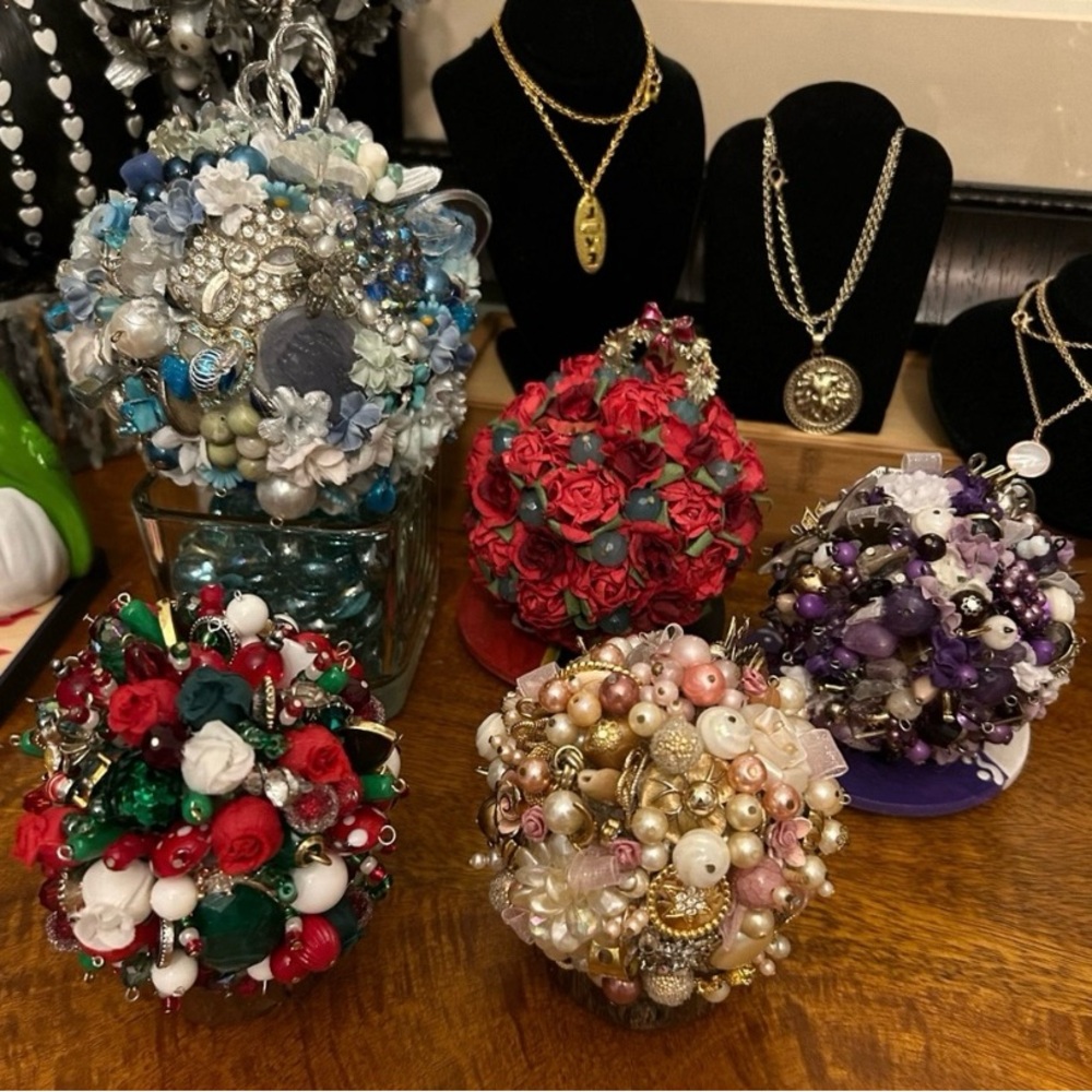 Cindyshouse Jeweled Topiaries